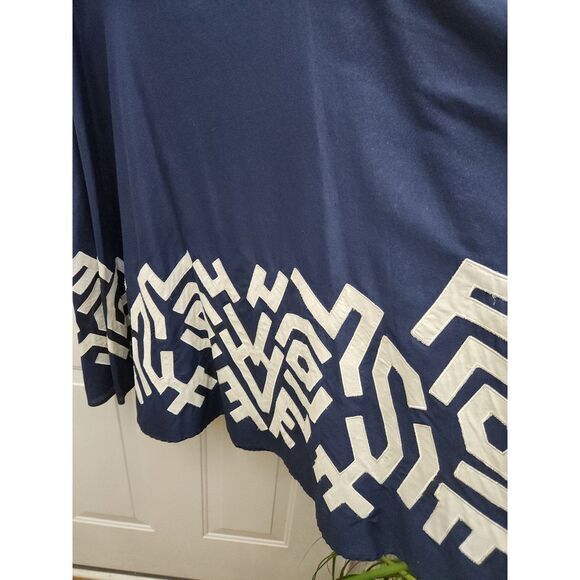 Michael Kors Navy A-Line Flare Skirt‎ Size 4 - Picture 3 of 4